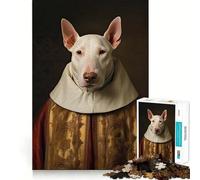Puzzle pour Adultes 1000 pièces Bull Terrier Le Pape Articulations Lisses Jeu de Concentration Amusant Jeu Occasionnel Cadeau d'anniversaire Amusant (50x75cm)