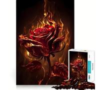 Puzzle pour Adultes 1000 pièces Burning Love V Exact Edge Art Jeu de création et d'habileté Jeu de détente Pièce Artistique de Noël (38x52cm)