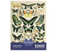 Puzzle pour Adultes 1000 Pièces Butterfly Chart Puzzles pour Adolescents, Jeux Amusants, Passe-Temps Idéal comme Cadeau 38x26cm/1000pcs