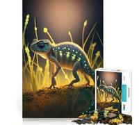 Puzzle pour Adultes 1000 pièces Caméléon Fantaisiste Bords Précis Jeu de Construction Concentration Jeu de Temps Confortable Décoration Murale de Noël (50x75cm)