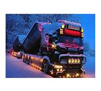 Puzzle pour Adultes, 1000 pièces, Camion Scania, Puzzle de 1000 pièces pour Adultes et Enfants, Paysage, Jeu de coopération familiale Stimulant et Amusant 52x38CM