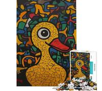 Puzzle pour Adultes 1000 pièces Canard Jaune Pop Art Puzzle décoratif Mural défi Difficile Cadeau de Noël ou d'anniversaire (Taille 38x52cm)