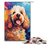 Puzzle pour Adultes 1000 pièces Caniche par SplattersDe Nombreux Nuages épais et colorés dans Le cielChaque pièce est uniqueJeu Familial Stimulant et amusant75x50cm