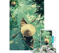 Puzzle pour Adultes 1000 pièces Canoë sur eaux tranquilles Jeu addictif pour cultiver la Patience Jeu Familial Décoration intérieure Cadeau Amusant (Taille 38x52cm)