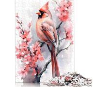 Puzzle pour Adultes 1000 pièces Cardinal Cherry Blossom Puzzles pour Adultes Puzzle pour Adolescents Jeu de Puzzle Jouet Cadeau 1000 pièces (38x26cm)