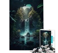 Puzzle pour Adultes 1000 pièces Cascade en forêt Nature Jeu éducatif Jouet d'apprentissage pour Toute la Famille (Dimensions 50x75cm)