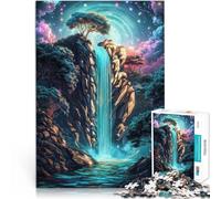 Puzzle pour Adultes 1000 pièces Cascade Mystique Jouets de Jeu pour Cadeau Familial Chaque pièce est Unique - Jeu Familial Stimulant et Amusant 38x26cm
