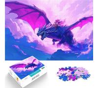 Puzzle pour Adultes 1000 pièces Cavalier de Dragon légendaire Jouets éducatifs d'apprentissage Jeu de défi Unique 38x26cm