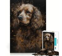 Puzzle pour Adultes 1000 pièces Cavalier King Charles,Design Finement découpé,activité intellectuelle,Jeu de détente,décoration de Noël (38x52cm)
