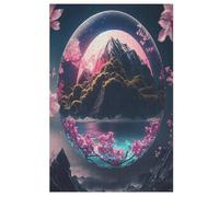 Puzzle pour Adultes 1000 Pièces Cerisier - Art Japonais Puzzles en Bois Créatifs-Jeu Pratique -Décoration Familiale 78×53cm