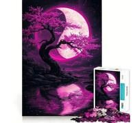 Puzzle pour Adultes 1000 pièces Cerisier Yin et Yang Assemblage Parfait Jeu de logique Artistique et Amusant pour se détendre et s'amuser Cadeau d'anniversaire (38x26cm)