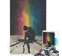 Puzzle pour Adultes 1000 pièces Chagrin Cosmique, Jeu de réflexion, pour s'amuser en Famille, liste de souhaits avec Le Père Noël 38x52cm