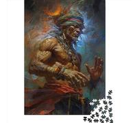 Puzzle pour Adultes, 1000 Pièces, Chaman Natif Américain, Puzzle Rectangle Créatif, Jeu de Décompression, 1000 Pièces (38x26cm)