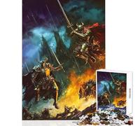 Puzzle pour Adultes 1000 pièces Champ de Bataille maudit Jeu Anti-Stress Idée Cadeau Jeu de Manipulation Renforce l'amour au Sein du Couple Dimensions 50x75cm