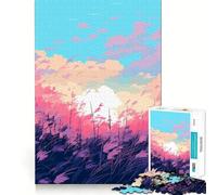 Puzzle pour Adultes 1000 pièces Champ de Ferme Art Pixel rétro Assemblage Lisse Amusant Résolution de problèmes Jeu décontracté Idéal pour Un Anniversaire ou Une activité Artistique (38x52cm)
