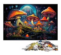 Puzzle pour Adultes 1000 pièces Champignons psychédéliques colorés Puzzle en Papier Jouet éducatif Anti-Stress 1000 pièces (38 x 26 cm)
