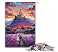 Puzzle pour Adultes 1000 pièces Champs de Lavande en Provence France Puzzle Familial en Bois Jeu éducatif Jouet de défi 1000 pièces (38 x 26 cm)