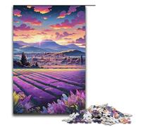 Puzzle pour Adultes 1000 pièces Champs de Lavande en Provence France Puzzle pour Adultes Puzzles en Bois Jeux de Famille Cadeaux d'anniversaire de Noël 1000 pièces (38 x 26 cm)