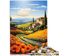 Puzzle pour Adultes 1000 pièces Champs toscans Puzzle pour Jeu éducatif Défi Jouet 26x38cm Soulagement du Stress Défi Difficile