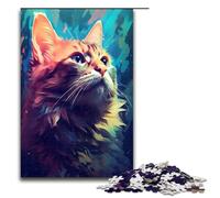 Puzzle pour Adultes 1000 pièces Chat à colorier Jeu Jouet pour décorer Un Bureau 75x50cm