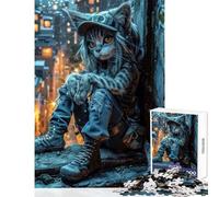 Puzzle pour Adultes 1000 pièces Chat Explorateur veilleur Jeu Impossible Décoration Parfaite Jouet éducatif Activités Amusantes à la Maison (26x38cm)