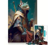 Puzzle pour Adultes 1000 pièces Chat Magicien Premium Découpe Jeu Intelligent Jouet Cérébral Temps de Détente Cadeau Artistique de Noël (38x52cm)