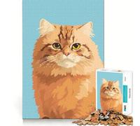 Puzzle pour Adultes 1000 pièces Chat Mignon Pixel Art Assemblage Lisse Jeu Amusant de résolution de problèmes Jeu Occasionnel pour Un Anniversaire Art et créativité (50x75cm)