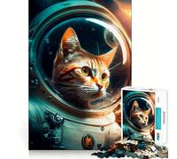 Puzzle pour Adultes 1000 pièces Chat Orange Bord Fin Jeu de Loisirs créatifs Résolution de problèmes Détente Jeu d'anniversaire Art et créativité (38x26cm)