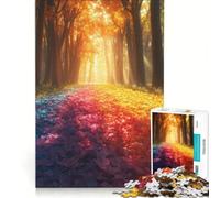 Puzzle pour Adultes 1000 pièces Chemin Arc-en-Ciel à Travers la forêt Jeu éducatif Difficile Cadeau Unique pour Un Anniversaire ou Noël 38x52cm