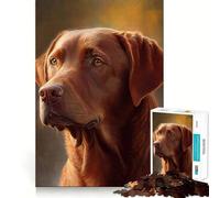Puzzle pour Adultes 1000 pièces Chesapeake Bay Retriever Premium Cut Play Smart Brain Toy Idle Fun Time Xmas Art Gift (50x75cm)