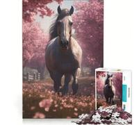 Puzzle pour Adultes 1000 pièces Cheval Arabe Ferme Décoration Murale Défi à compléter Idéal comme Cadeau pour Toute la Famille 38x26cm