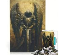 Puzzle pour Adultes 1000 pièces Chevalier angélique, Jeux relaxants, difficulté Difficile, Liste de souhaits avec Le Père Noël 50x75cm