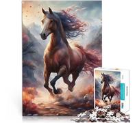 Puzzle pour Adultes 1000 pièces Chevaux Qui courent Jouet éducatif d'apprentissage Chaque pièce est Unique - Jeu Familial Stimulant et Amusant 38x26cm