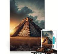 Puzzle pour Adultes 1000 pièces Chichen Itza,Assemblage Parfait,Jeu de logique Artistique,Divertissement pour se détendre,Cadeau d'anniversaire ou Loisir (38x26cm)
