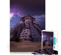 Puzzle pour Adultes 1000 pièces Chichen Itza Premium Cut Play Smart Brain Toy Idle Fun Time Xmas Art Gift (50x75cm)