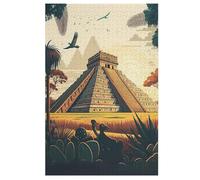 Puzzle pour Adultes 1000 Pièces Chichen Itza Puzzles en Bois Créatifs-Jeu Pratique -Décoration Familiale 78×53cm