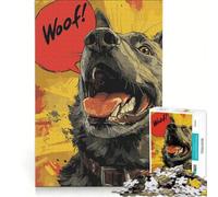 Puzzle pour Adultes 1000 pièces Chien avec Bulle de Dialogue, Jouet éducatif, Assemblage de Motifs, Collection d'artistes, Beaux-Arts 38x26cm