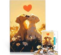 Puzzle pour Adultes 1000 pièces Chiens Amoureux Difficile à réaliser mais Amusant et Humoristique Décoration Parfaite 38x26cm
