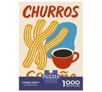 Puzzle pour Adultes 1000 Pièces Churros España Puzzle pour Adolescents pour S'amuser en Famille, Défi Éducatif, Cadeau d'anniversaire Unique 38x26cm/1000pcs