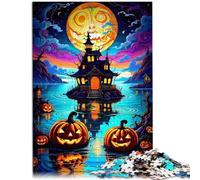 Puzzle pour Adultes 1000 pièces Citrouille effrayante pour Cadeaux de Puzzle 26x38cm Soulagement du Stress Staycation Tuer Le Temps pour Les Adolescents de 14 Ans et Plus