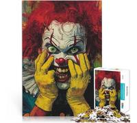 Puzzle pour Adultes 1000 pièces Clown Fou et maléfique Jouet éducatif d'apprentissage Car C'est Un pour Toute la Famille 38x26cm