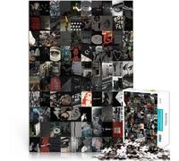 Puzzle pour Adultes 1000 pièces Collage rétro Noir Jouet éducatif d'apprentissage Chaque pièce est Unique - Jeu Familial Stimulant et Amusant 38x26cm