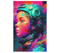 Puzzle pour Adultes 1000 Pièces Coloré Astronaute Puzzles en Bois Créatifs-Jeu Pratique -Décoration Familiale 78×53cm