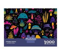 Puzzle pour Adultes 1000 Pièces Colorful Mushroom Pattern Puzzles pour Adolescents, Jouets À Monter Soi-même, Découpe De Précision, Difficile Et Stimulant 70x50cm/1000pcs