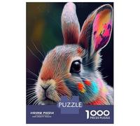 Puzzle pour Adultes 1000 Pièces Colorful Rabbit Animals Puzzles pour Adultes, Jouet, Décoration Murale, Cadeaux pour Femmes, Cadeaux Uniques pour Anniversaire Et Noël 70x50cm/1000pcs