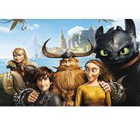 Puzzle pour Adultes, 1000 pièces, Comment Dresser Votre Dragon en Toute simplicité, Puzzle Amusant pour se détendre, Jeu de réflexion intellectuel, Jouet, Cadeau pour Adultes, Enfants, 26x38cm