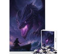 Puzzle pour Adultes 1000 pièces Confrontation de Dragons en mer déchaînée Décoration intérieure Jouet Idée Cadeau Jeu Familial Renforce l'amour Entre Couples Dimensions 38x52cm