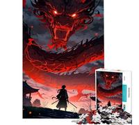 Puzzle pour Adultes 1000 pièces Confrontation du Dragon Rouge Jeu Impossible Apprentissage Jouet Éducatif Cadeau d'anniversaire Découpe de Précision (Dimensions 38x52cm)