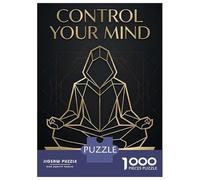 Puzzle pour Adultes 1000 Pièces Control Your Mind Meditation Art Puzzles Adultes Course De Vitesse Manuelle Interaction Parent-Enfant Offre Cadeau pour Toute La Famille 52x38cm/1000pcs