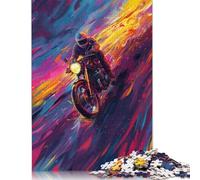 Puzzle pour Adultes 1000 pièces Cool Moto Racer Puzzle créatif en Bois pour 18 Ans et Plus et Adultes 500 pièces (52 x 38 cm)